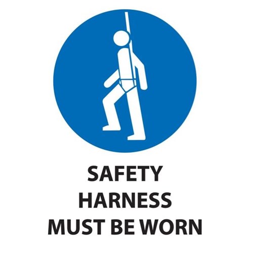 Safety Harness Must Be Worn Safety Sign 230x300mm