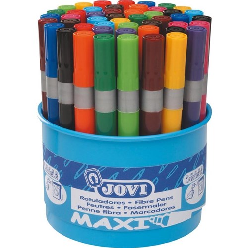 Jovi Maxi Felt Tip Markers Assorted Colours, Pack of 48