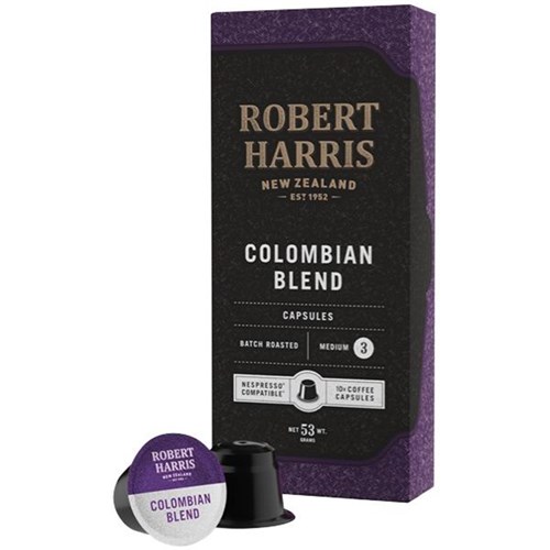 Robert Harris Colombian Espresso Coffee Capsules, Pack of 10