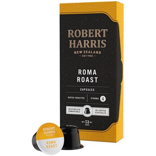 Robert Harris Roma Espresso Coffee Capsules, Pack of 10