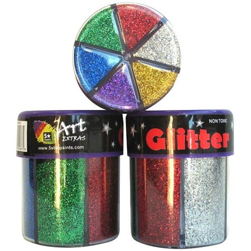 Glitter Shaker 6 Standard Colours 80gm