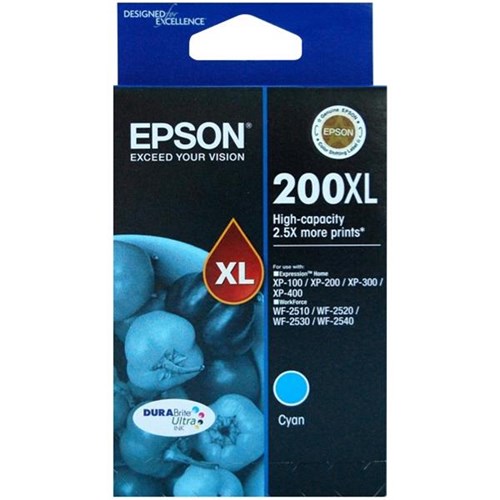 Epson 200XL Cyan Ink Cartridge High Yield C13T201292