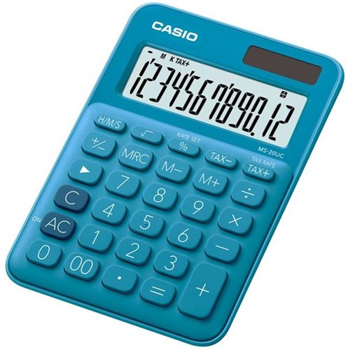 Casio MS20 Desktop Calculator Blue OfficeMax NZ