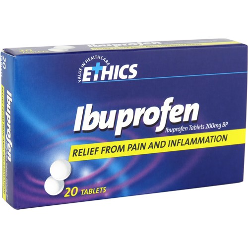 Ethics Ibuprofen Tablets 200mg, Pack of 20