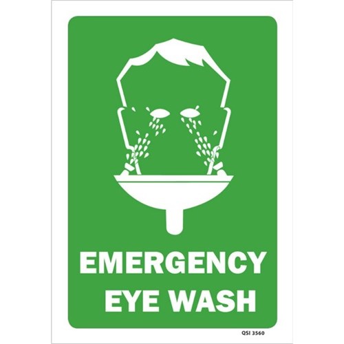 Emergency Eye Wash Safety Sign 240x340mm