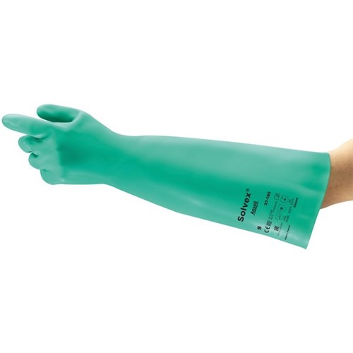 Solvex 37-185 Nitrile Glove 450mm Gauntlet Small Size 7
