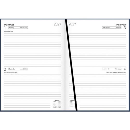 Collins A52 Diary A5 2 Days Per Page 2027 Blue