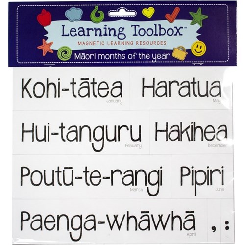 Learning Toolbox Magnets Maori Months of the Year, Set of 21