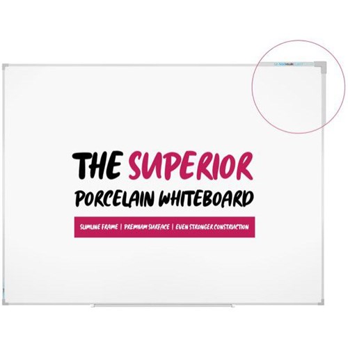 Boyd Visuals Clarity Porcelain Whiteboard Magnetic 600 x 900mm
