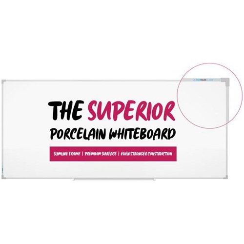 Boyd Visuals Clarity Porcelain Whiteboard Magnetic 1200 x 3000mm