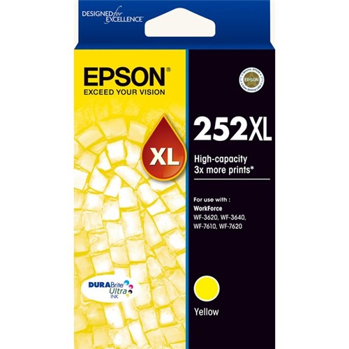 Epson 252XL Yellow Ink Cartridge High Yield T253492