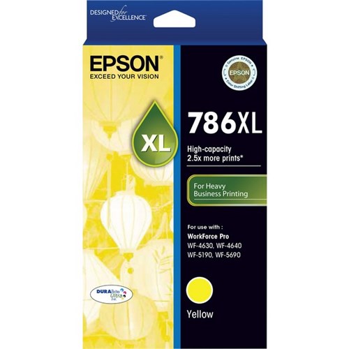 Epson 786XL Yellow Ink Cartridge High Yield C13T787492