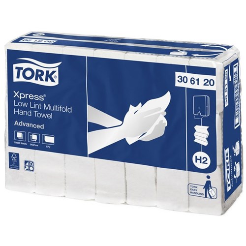 Tork H2 Xpress Multifold Paper Towel, Carton of 21 Packs