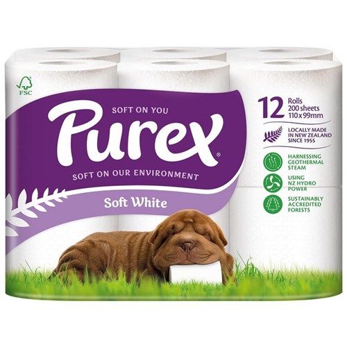 Purex Toilet Tissue 2 Ply, Pack of 12