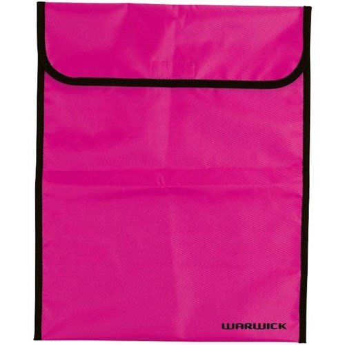Warwick Homework Bag Hook & Loop Fastener 450x360mm Fluoro Pink