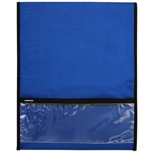 Warwick Homework Book Bag Hook & Loop XL 450x360mm Blue