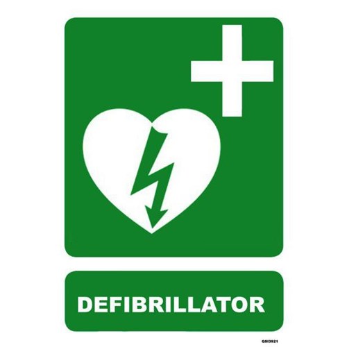 Defibrillator Safety Sign 240x340mm
