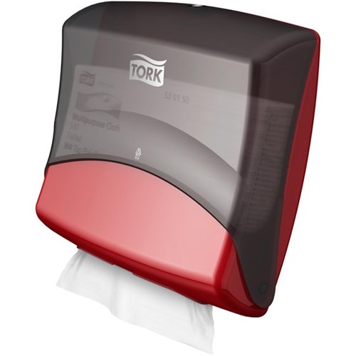 Tork W4 Folded Wiper Dispenser 654008 Black/Red