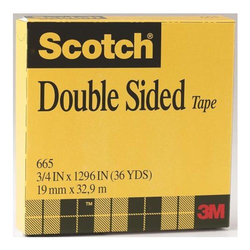 Scotch® 665 Double Sided Tape 19mm x 32.9m