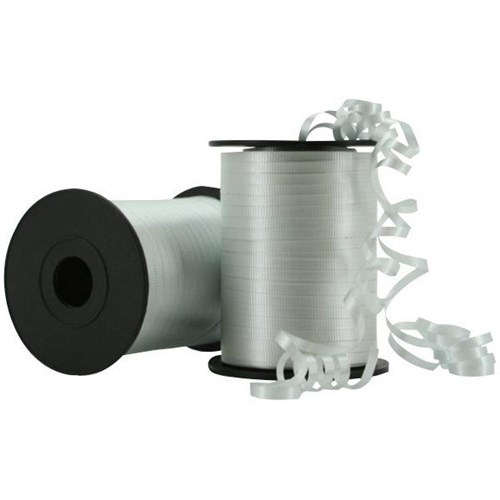 Crimped Curling Gift Ribbon 5mm x 500m Silver