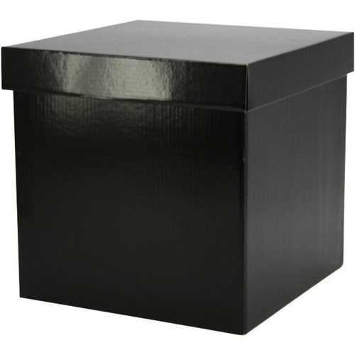 Square Gift Box With Lid 240mm Black