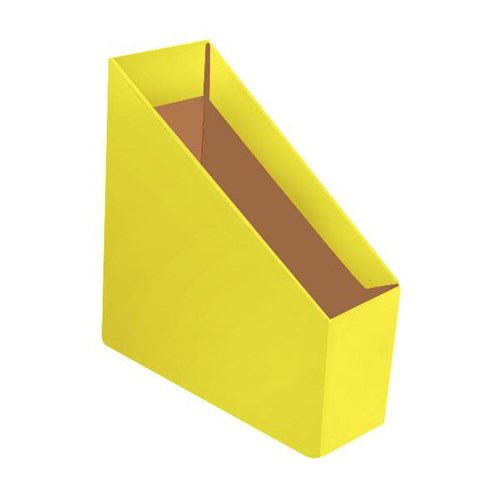 Marbig Magazine Box File Small Yellow, Pack of 5