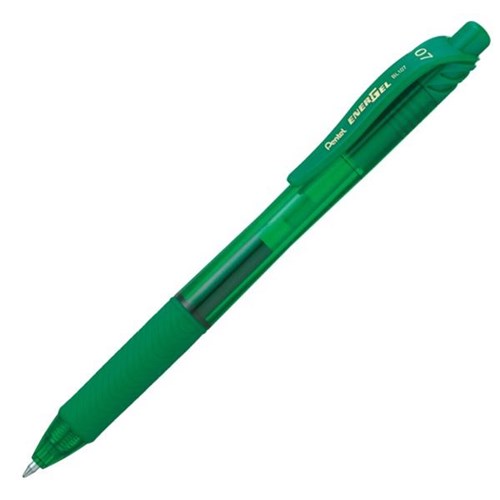 Pentel EnergelX Green Retractable Rollerball Gel Pen Medium Tip