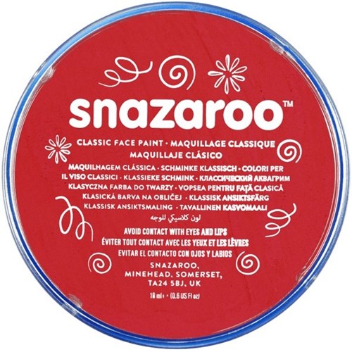Snazaroo Face Paint 18ml Bright Red