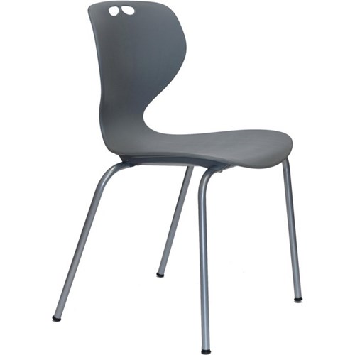 Mata Visitor Chair Silver Base Mid Grey