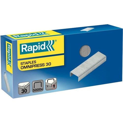 Rapid Omnipress 30 Staples 6mm 30 Sheets, Box of 5000