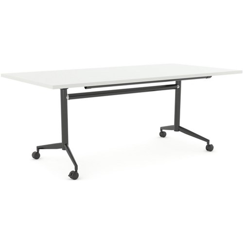 Galaxy Flip Table 1800mm White Top Black Frame