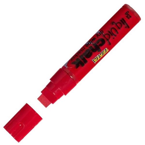 Texta Liquid Chalk Window Marker 15mm Chisel Tip Red OfficeMax NZ