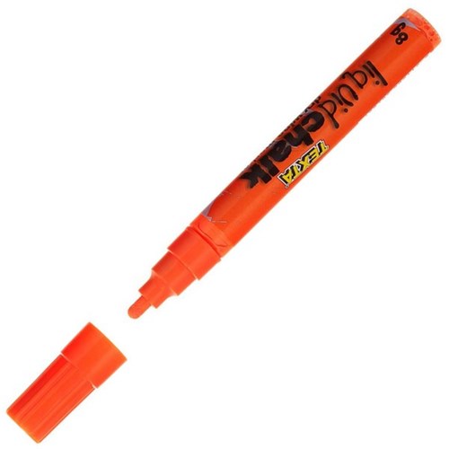 Texta Liquid Chalk Dry Wipe Window Marker 4.5mm Bullet Tip Orange