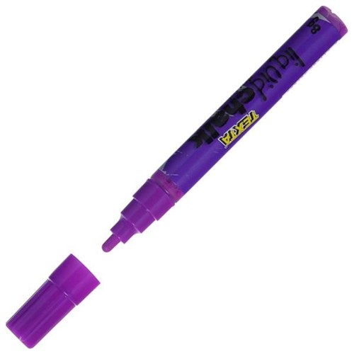 Texta Liquid Chalk Dry Wipe Window Marker 4.5mm Bullet Tip Purple