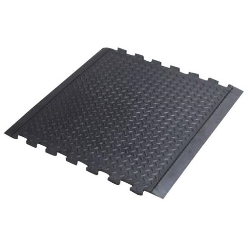 ComfortLock Anti-Fatigue Mat Rubber Centre Black 710x780x12mm