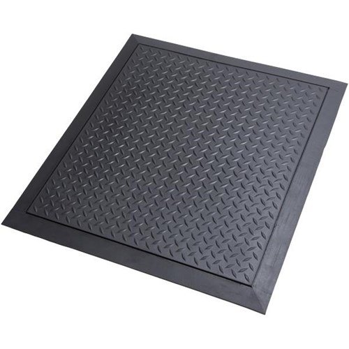 ComfortLock AntiFatigue Single Mat Black 710x780x12mm OfficeMax NZ