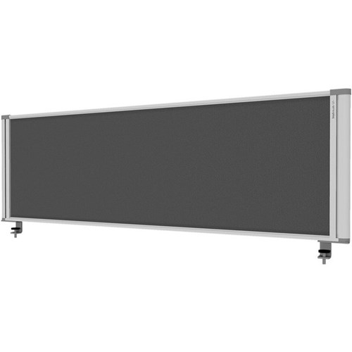 Boyd Visuals Desk Screen with Clamps 1460x450mm Charcoal