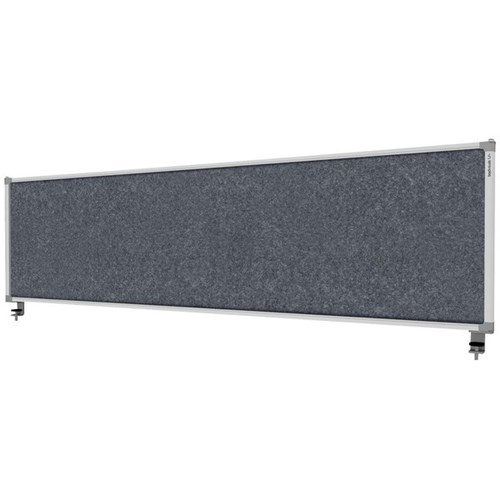 Boyd Visuals Desk Screen with Clamps 1760x450mm Charcoal