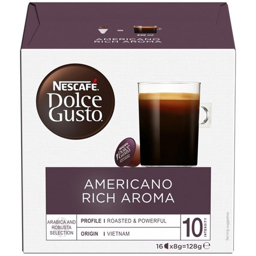 NESCAFÉ Dolce Gusto Americano Coffee Capsules, Box of 16
