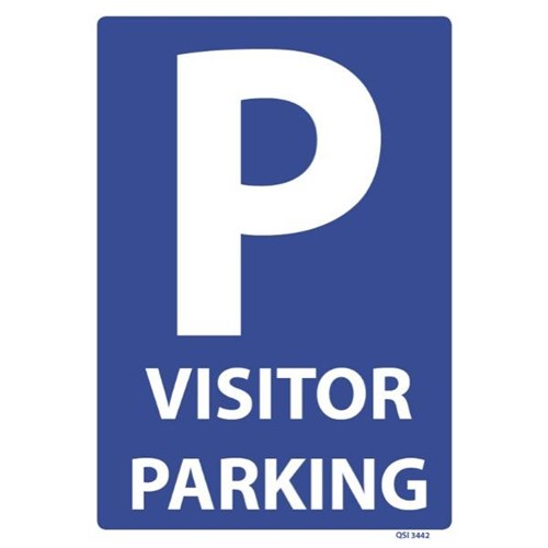 Visitors Parking Safety Sign 340x240mm