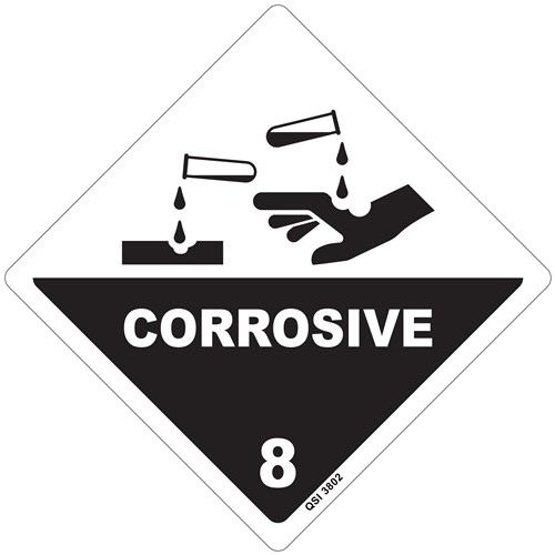 Corrosive Safety Sign 250x250mm