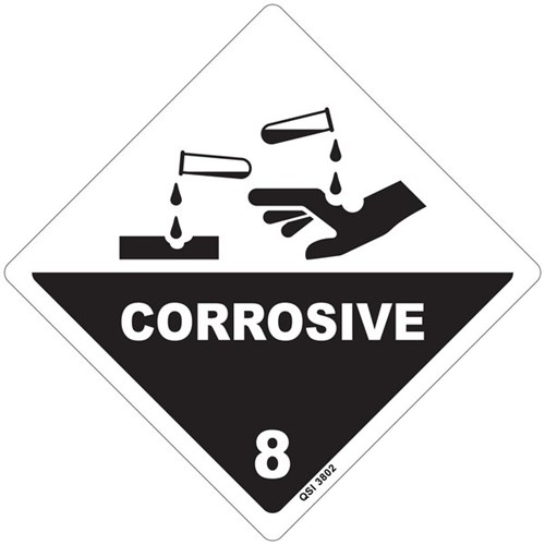Corrosive Safety Sign 250x250mm