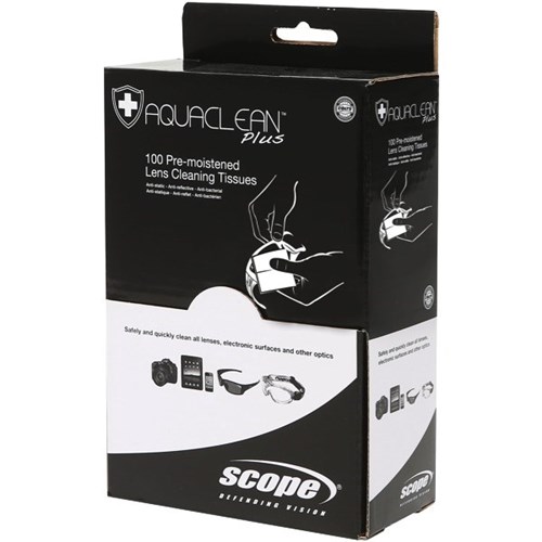 Aquaclean Plus Scope Lens Cleaning Wipes, Pack of 100 OfficeMax NZ