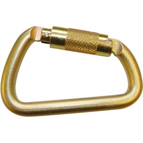 DShape Carabiner Steel Triple Locking 50KN 2 Person OfficeMax NZ