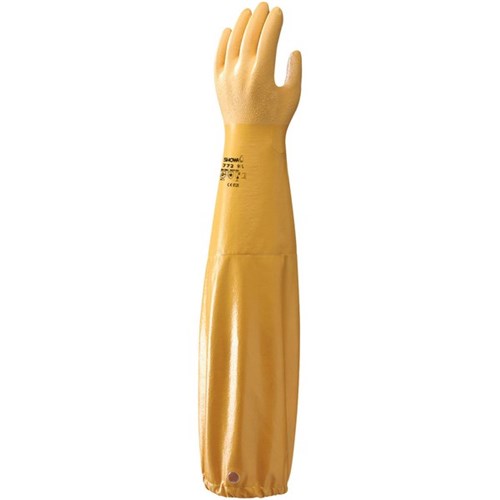 Showa 772 Nitrile Gloves 650mm Gauntlet Large, Pair