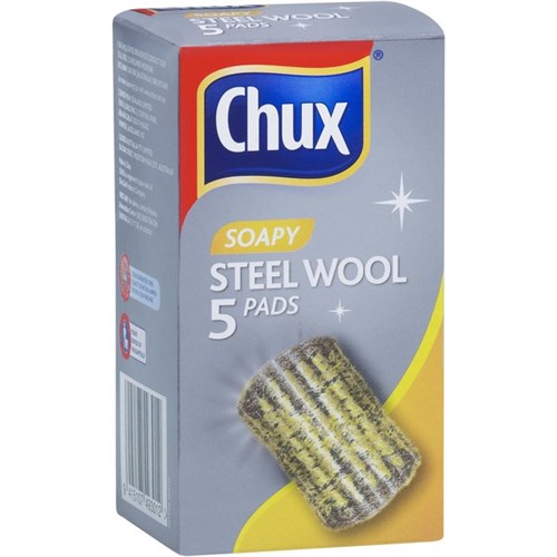 Chux Soapy Steel Wool Cleaning Pads, Pack of 5