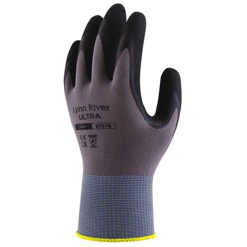 Lynn River 67070 Ultra Grip Gloves Nitrile Palm Large, Pair