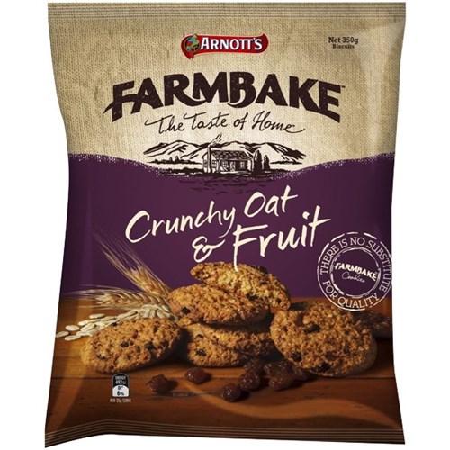 Arnott's Farmbake Crunchy Oat & Fruit Biscuits 350g OfficeMax NZ