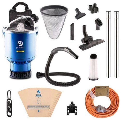 Pacvac SuperPro 700 Bagged Backpack Dry Vacuum Cleaner 5L