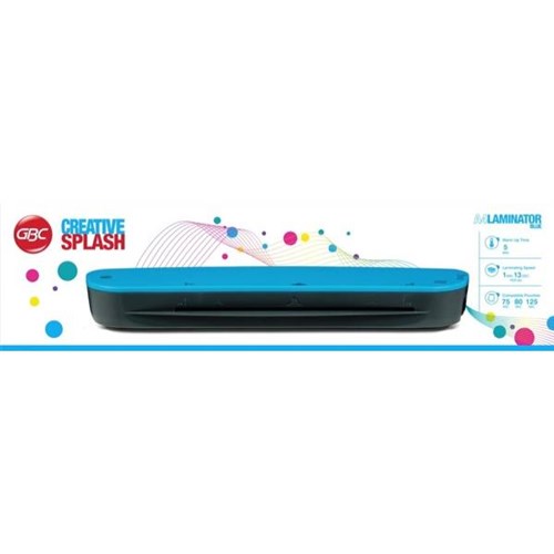 GBC A4 Creative Splash Laminator Light Duty Blue OfficeMax NZ